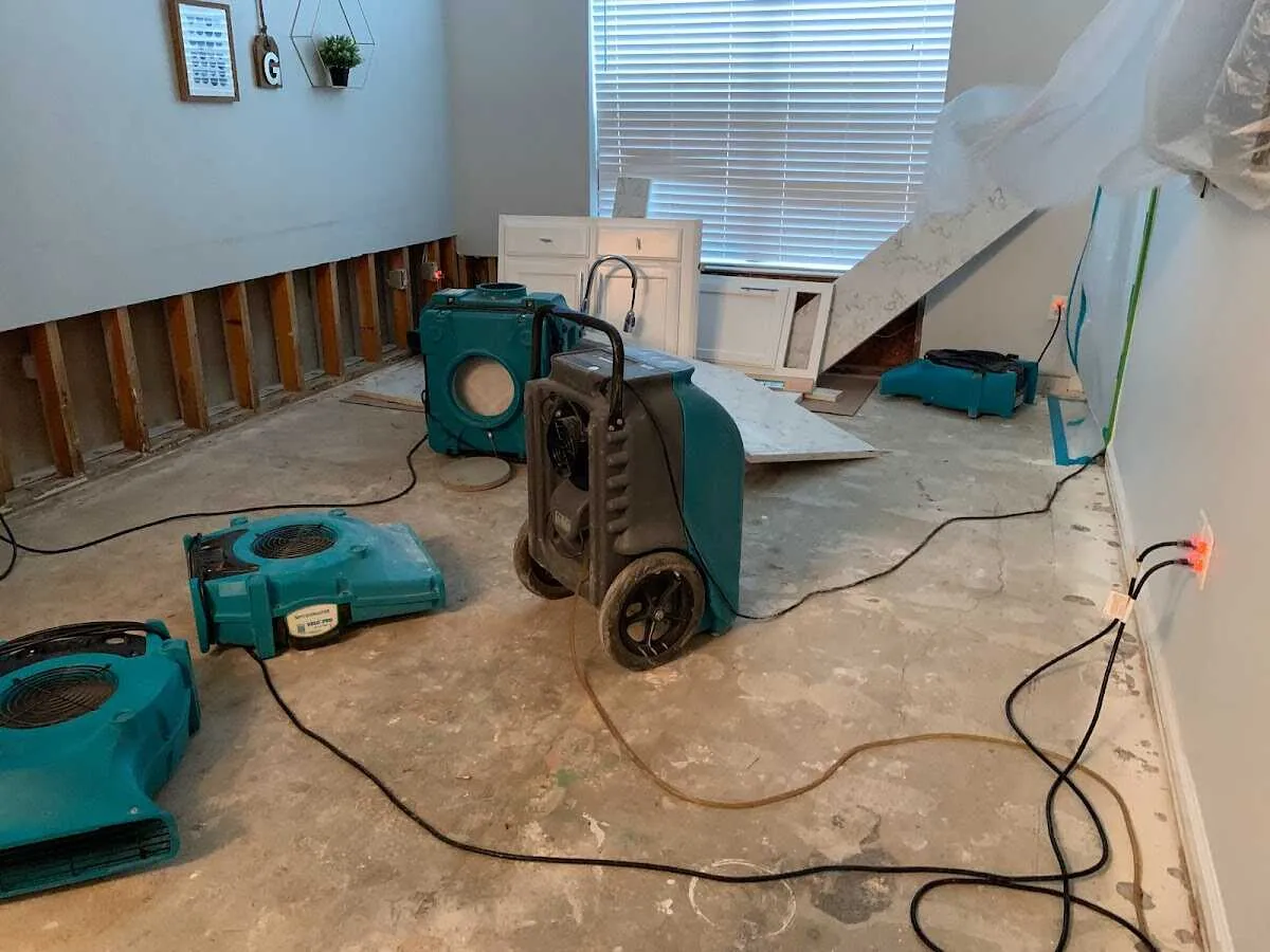 Dehumidifier in flood-cut room for Water Extraction & Removal in West Norriton